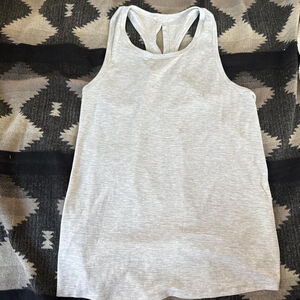 White racerback tank top with slits & knot design #loungewear #summer
